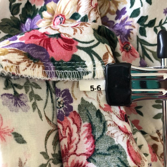John Roberts Vintage Floral Shirt Dress Two Piece Size 5 / 6 - Picture 7 of 13